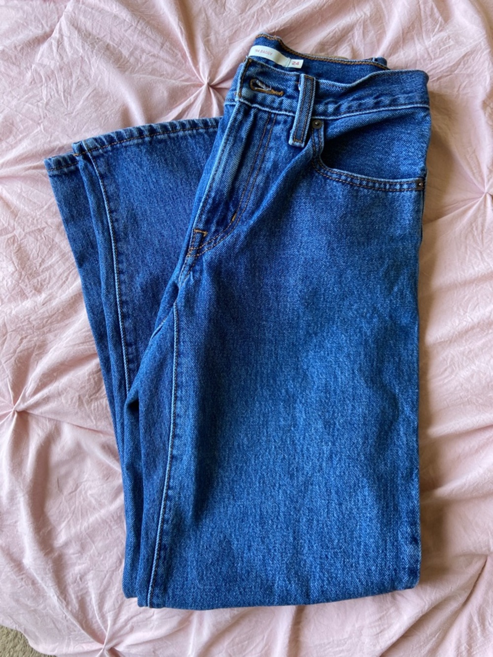 Levi’s Dark Wash ‘94 Baggy Jeans - Size 24 - Picture 3 of 6